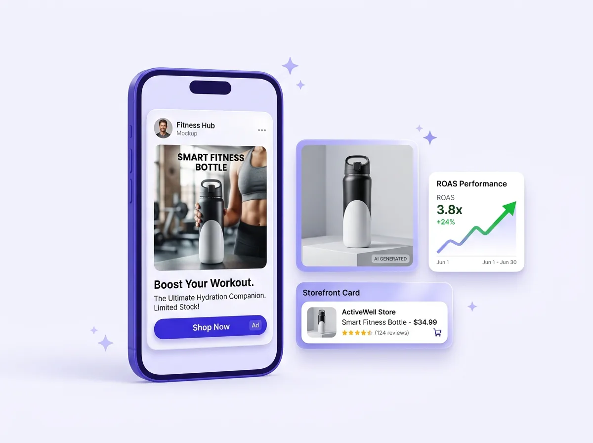 AI ad creatives and dropshipping ad copy for a Shopify store