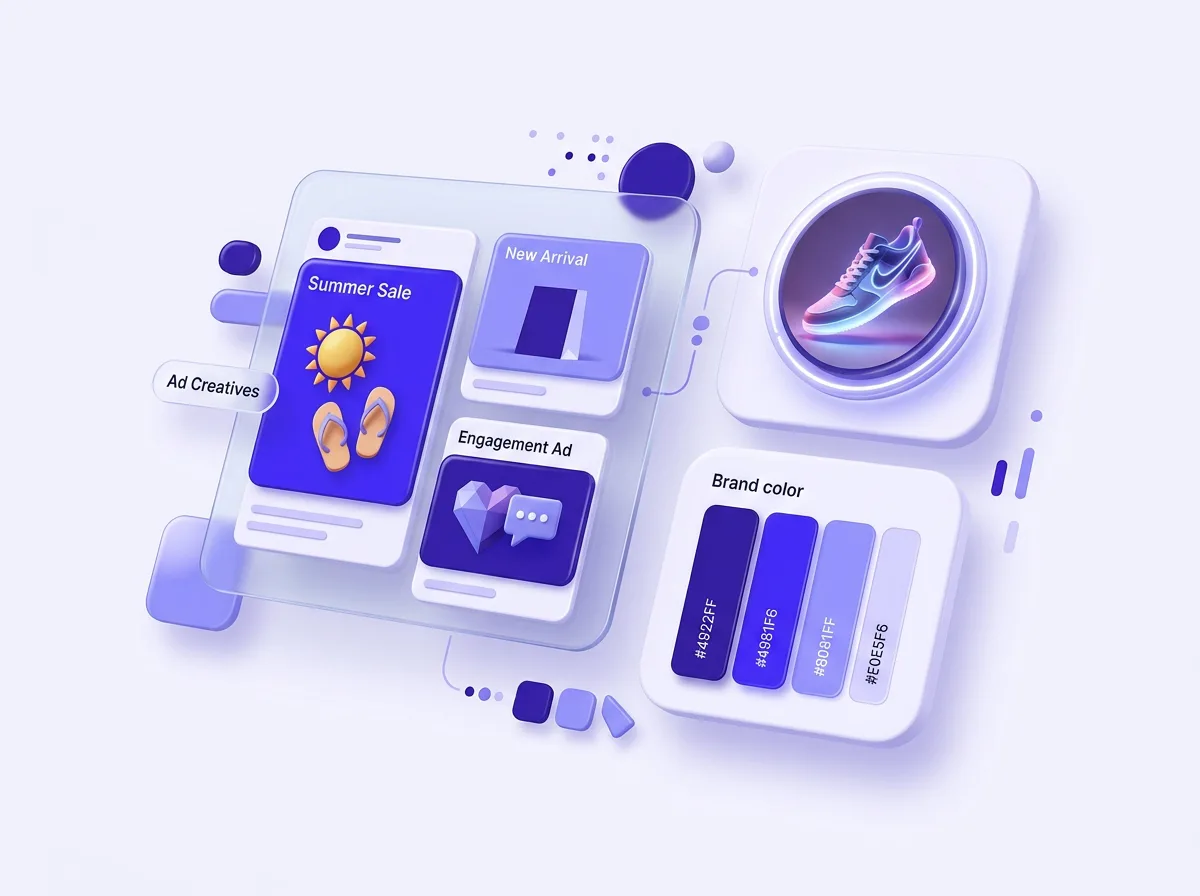 AI ad creatives and branding generated by PagePilot