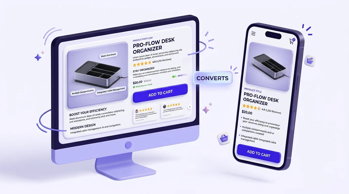 High-converting AI Shopify product page built with PagePilot