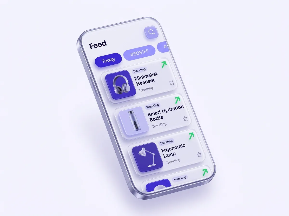 Daily winning products feed showing trending dropshipping product ideas
