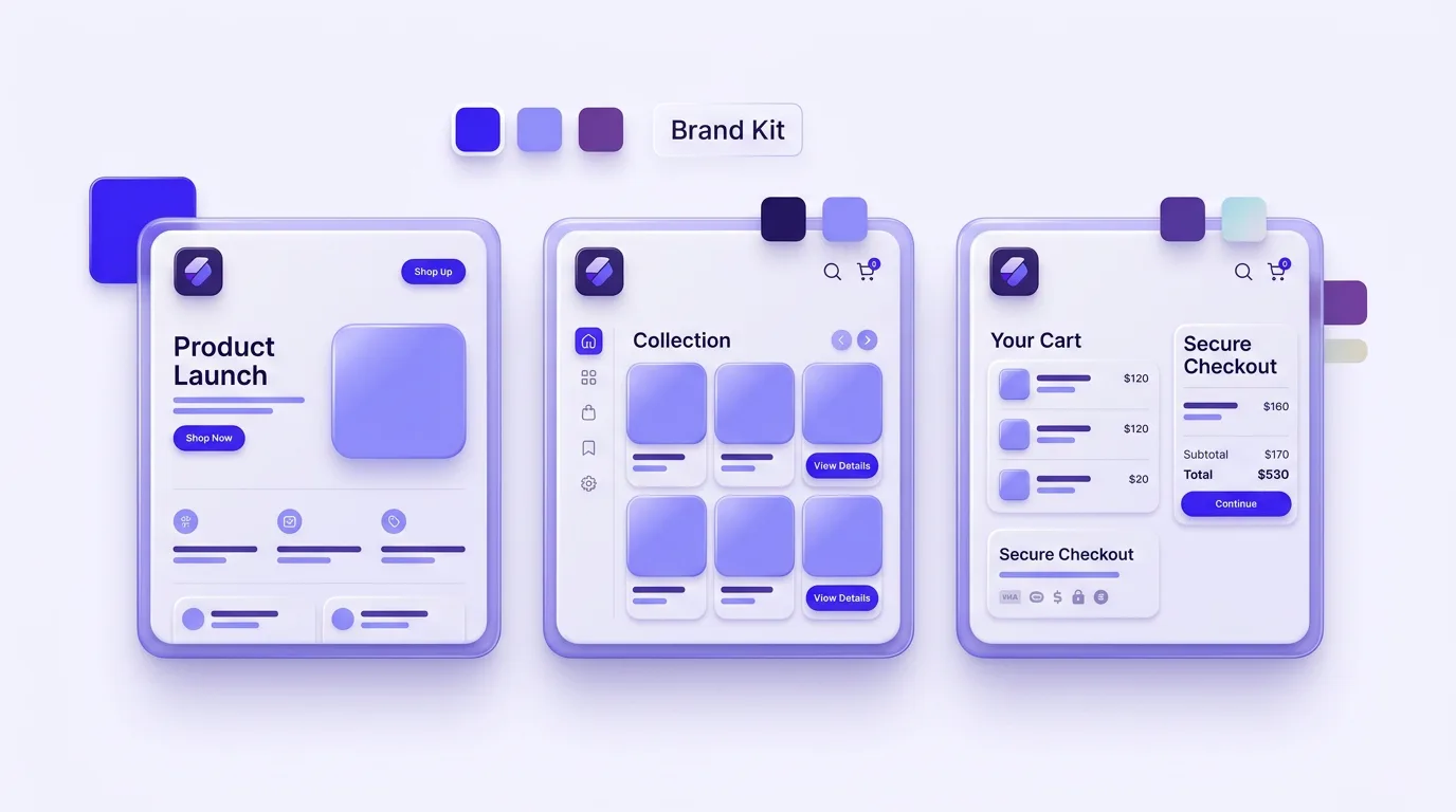 Consistent brand styling across a branded dropshipping store