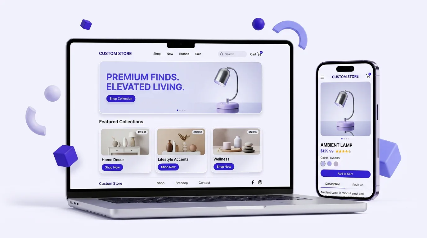 Custom branded dropshipping store built with AI