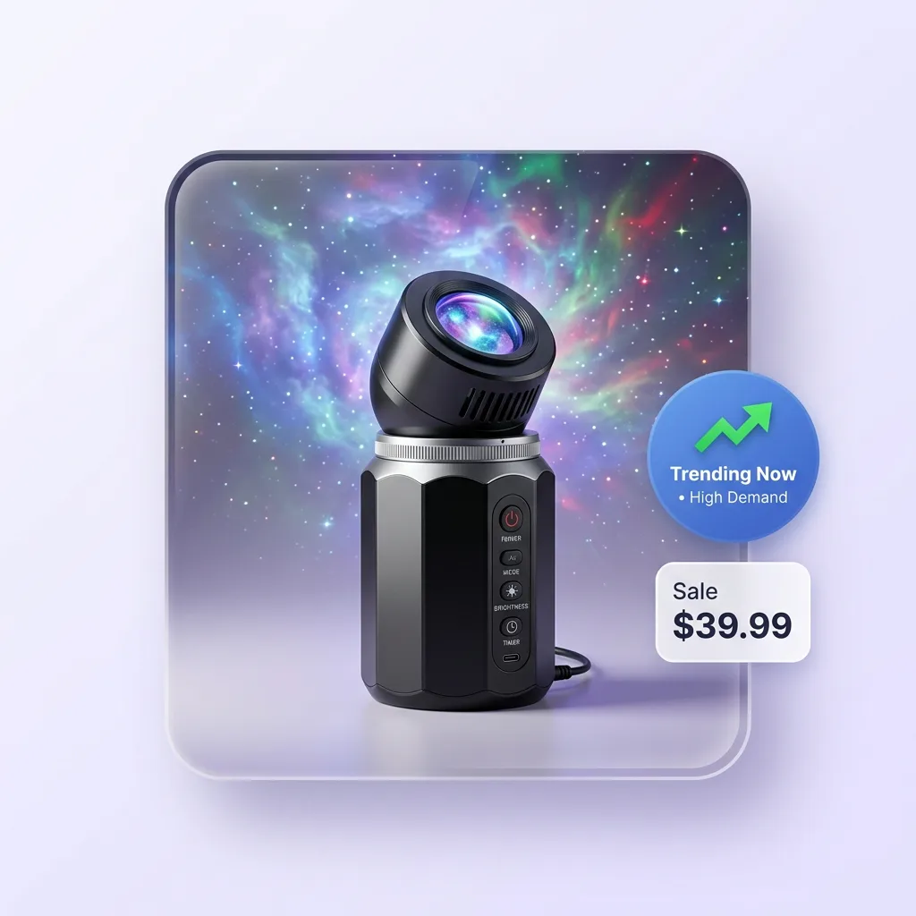 Winning dropshipping product: LED galaxy projector with proven demand