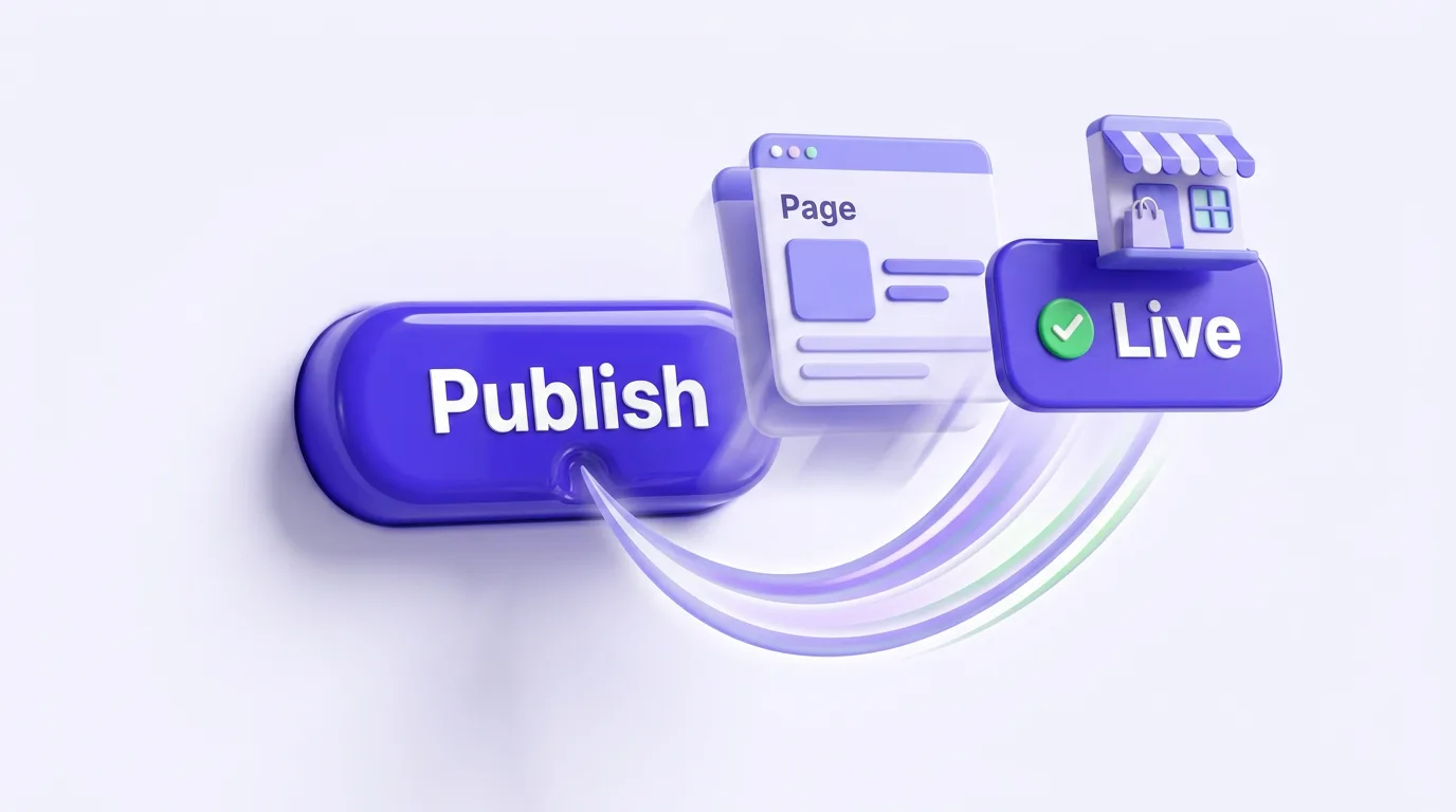 Publish a Shopify page live to your storefront instantly