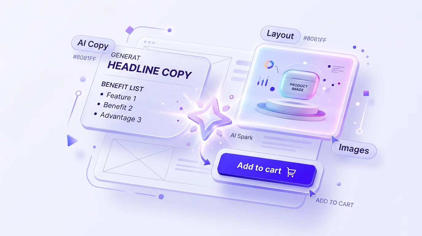 AI building a high-converting Shopify product page