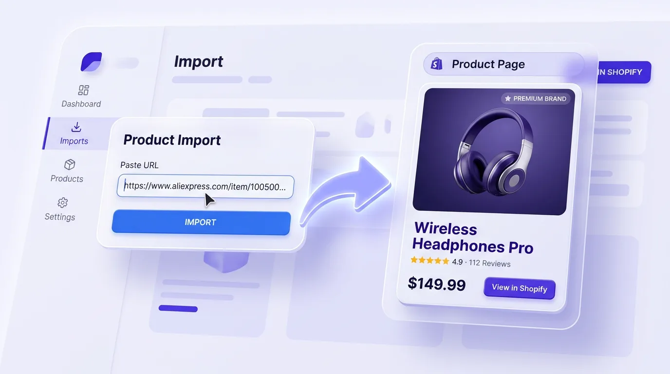 Import an AliExpress product page into Shopify as a DSers alternative