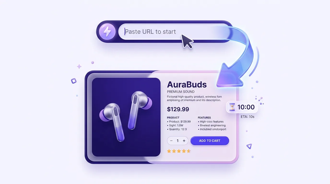 Fast eBay to Shopify import from a pasted listing link in about ten seconds