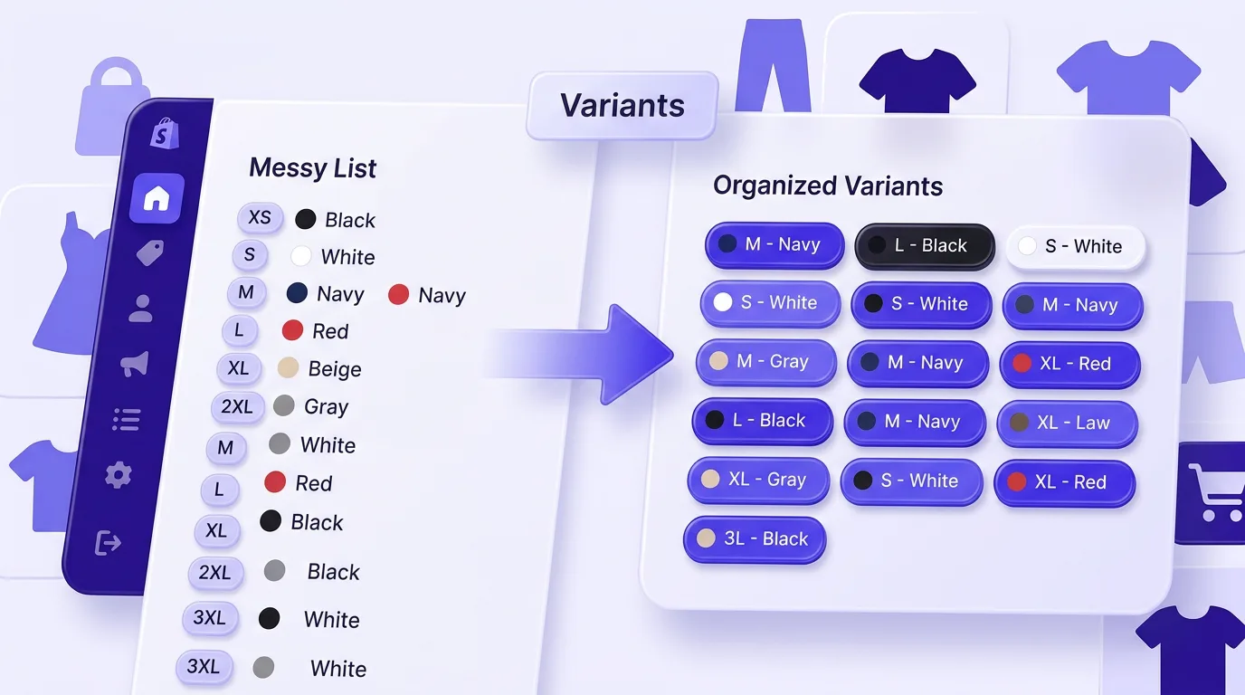 Mapping a large Shein size and color variant set into clean Shopify variants for dropshipping