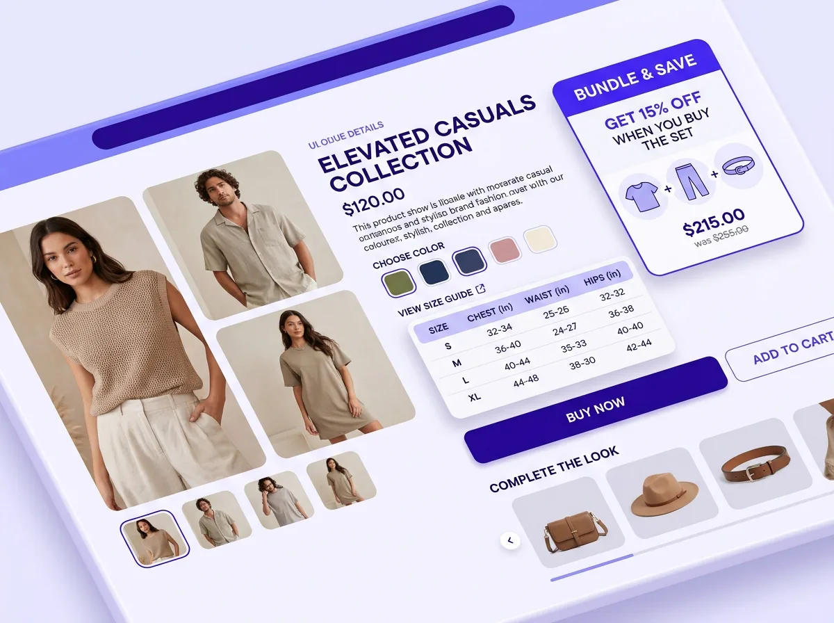 Fashion & Apparel Shopify product page template preview in PagePilot