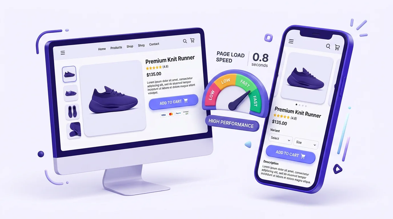 Mobile-optimized Shopify landing page template preview