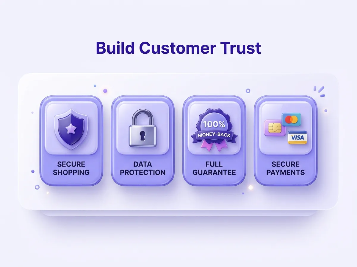 Shopify trust badges and guarantee section block for product pages