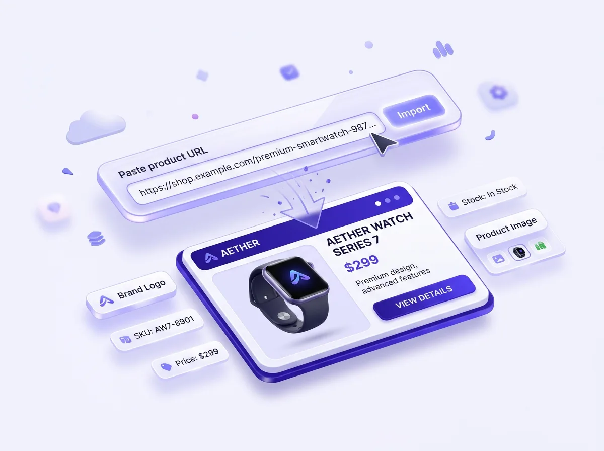 Import products from AliExpress, Amazon, Etsy, or TikTok Shop into Shopify